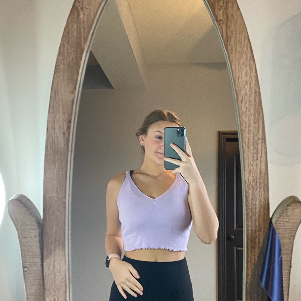 SHEIN youth v neck crop tank